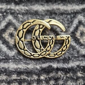 Vintage Gucci Gold Snake Motif  Brooch